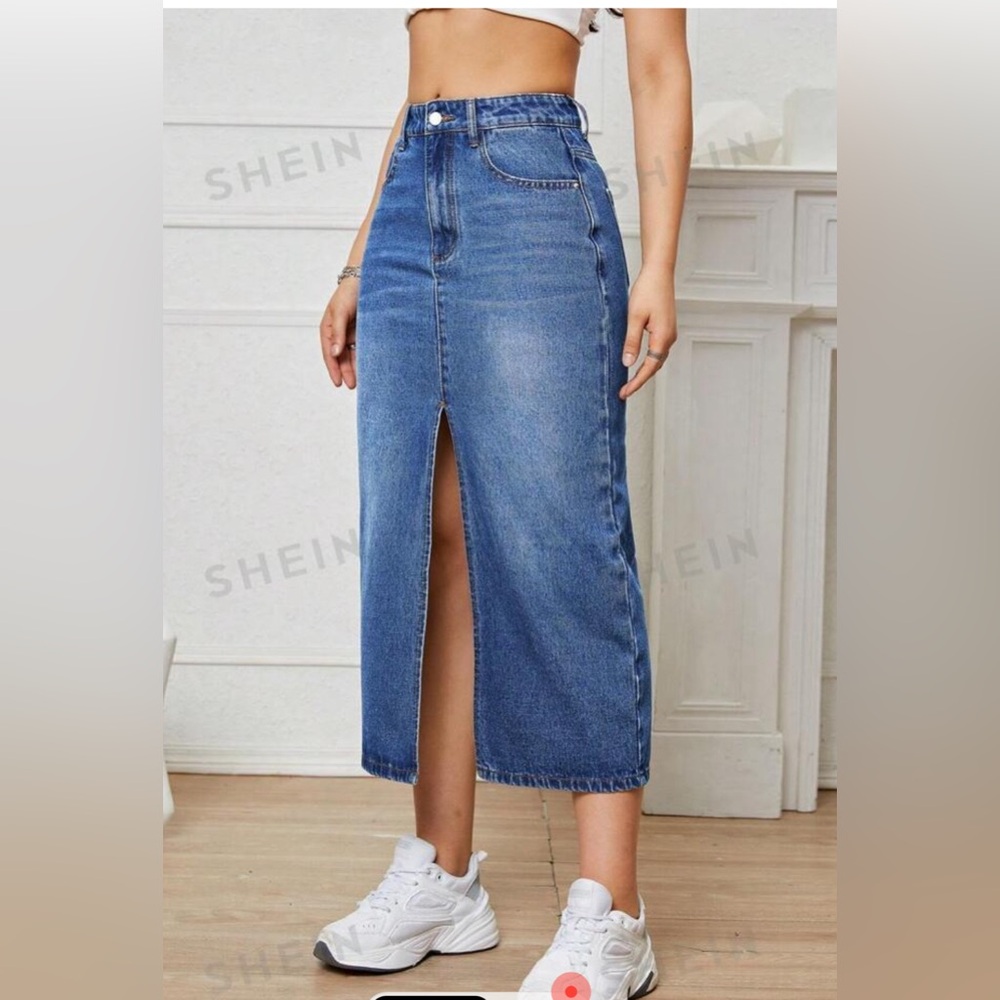 SHEIN denim skirt